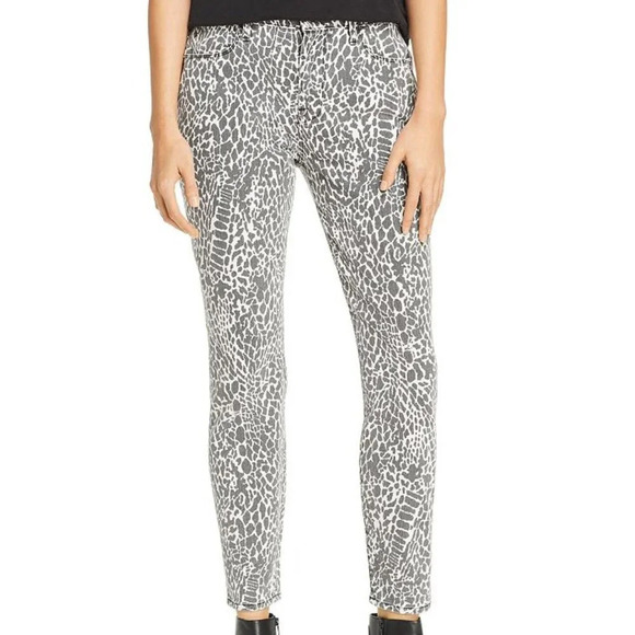 NWT Frame Le High Skinny Jeans Noir Multi Animal Print 25 - Picture 1 of 6